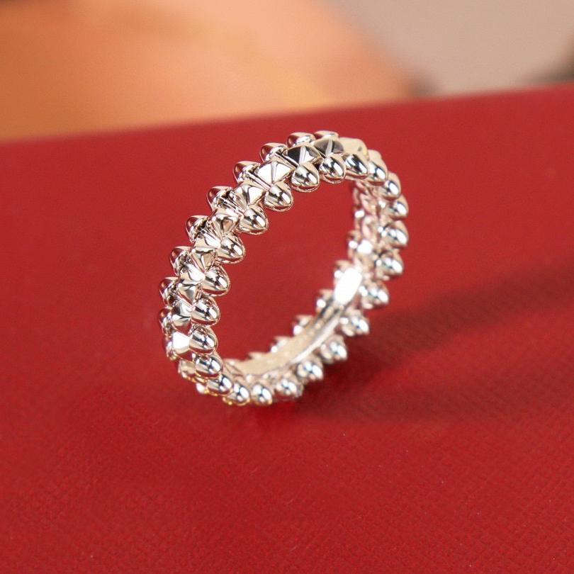 

New Hot Brand Vintage Women s Rings Luxury Jewelry for Women Designer Pure Rings 925 Sterling Silver Lady Party Bullet Rings 8 серебряный