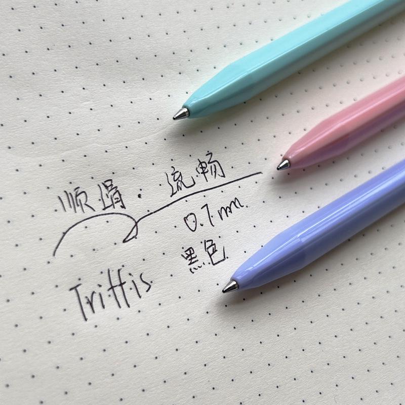 Monami Triffis 0.7mm Triangular Soft Barrel Click Pen - Macaron Edition