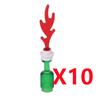 MOC Building Blocks Bonfire Flame Medieval Wine Bottle Accessories Set Candlestick Model Mini Brick Compatible Toy Gift DIY X019