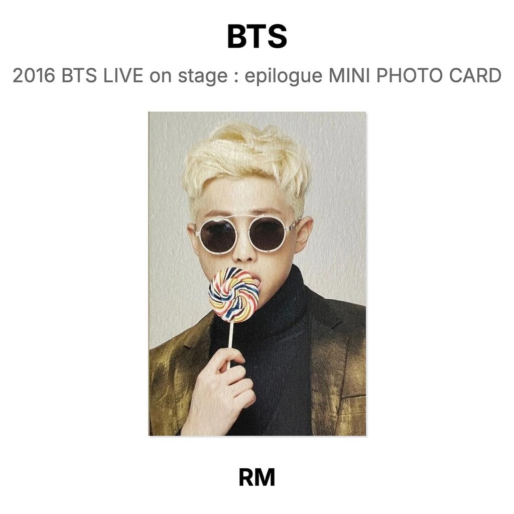 BTS 2016 BTS LIVE On Stage : Epilogue MINI PHOTO CARD Official Photocard