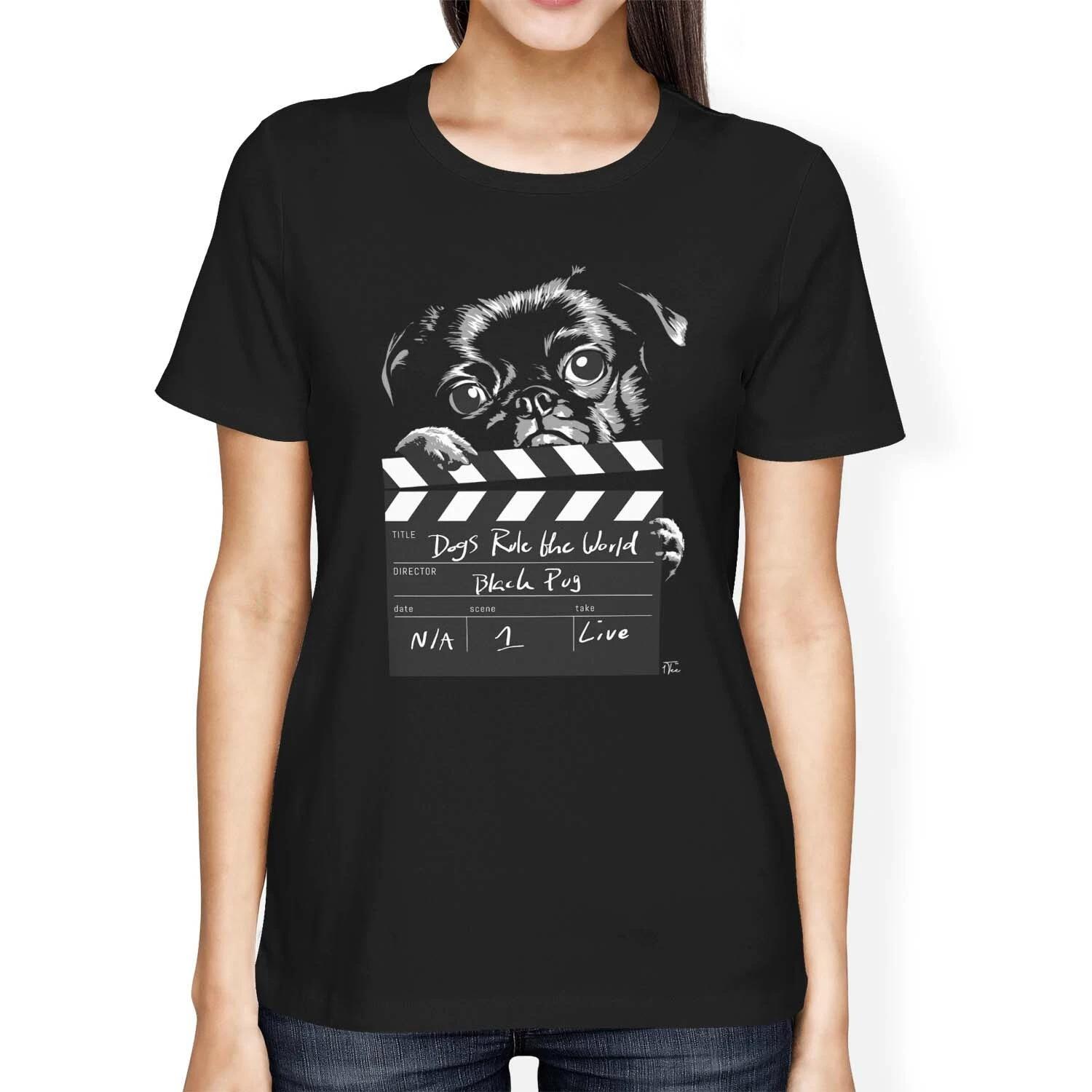 1Tee Womens Loose Fit Dogs Rule The World Film T-Shirt XXL