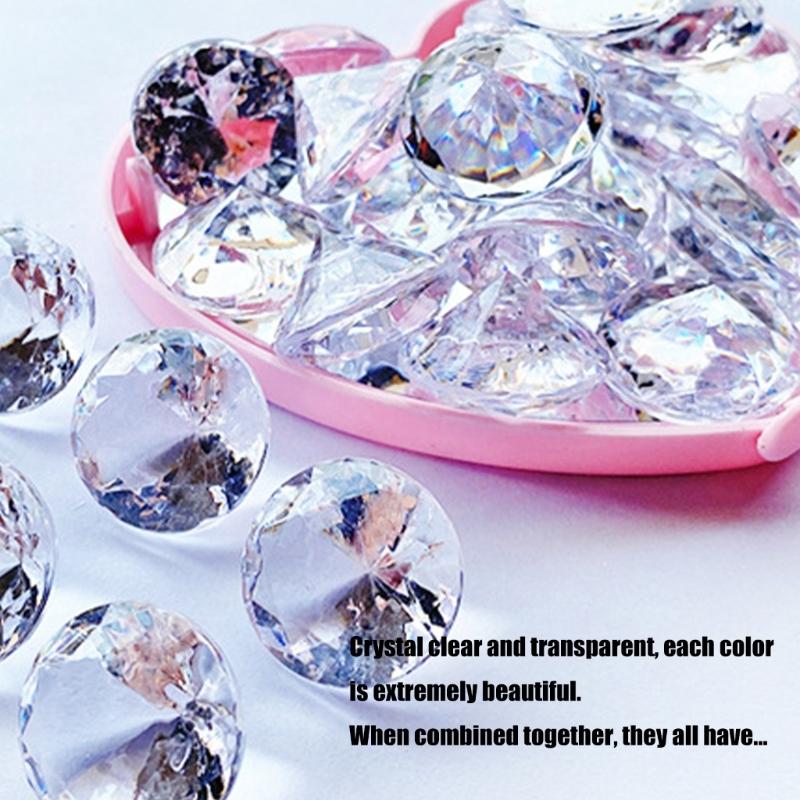 Assorted Color Educational Crystal Gem 30mm Sparkling Stone For Children Sorting Craft Activities