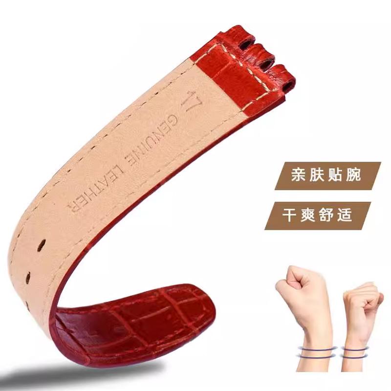 Cinturino per Orologio in Pelle di Mucca da 17 mm 19 mm per SWATCH Braccialetto Originale in Pelle di Mucca Uomo Donna Impermeabile Sportivo Cinturino di Ricambio