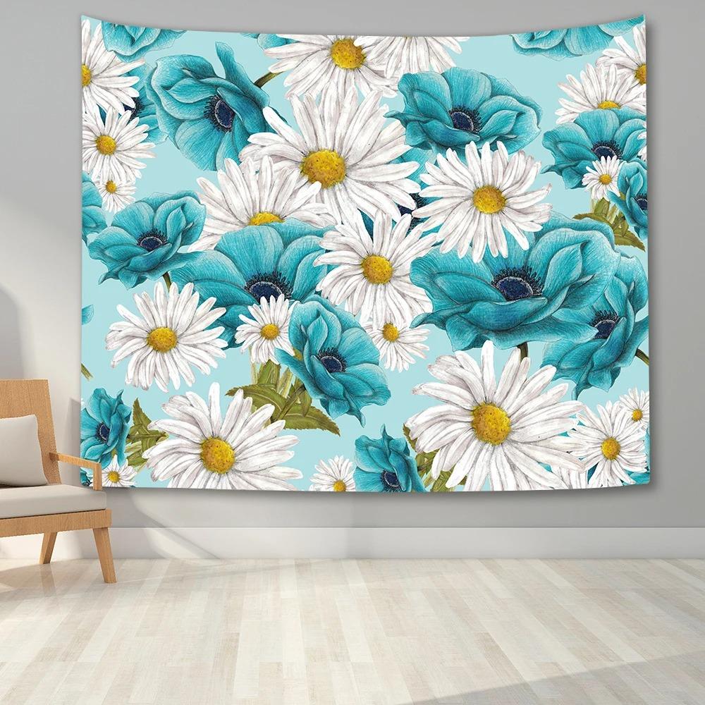 Office Living Room Tapestry Tropical Plant Leaves Hanging Cloth Home Wall Decoration Tapestry