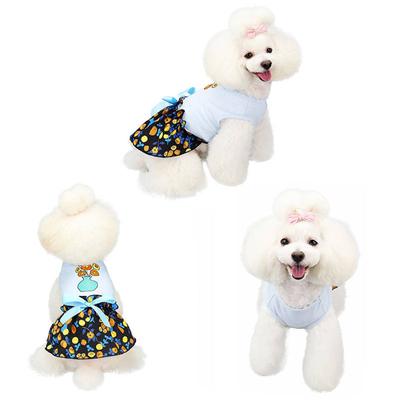 Printed Style Summer Lace Bow Pet Skirt Dog Skirt Fashion