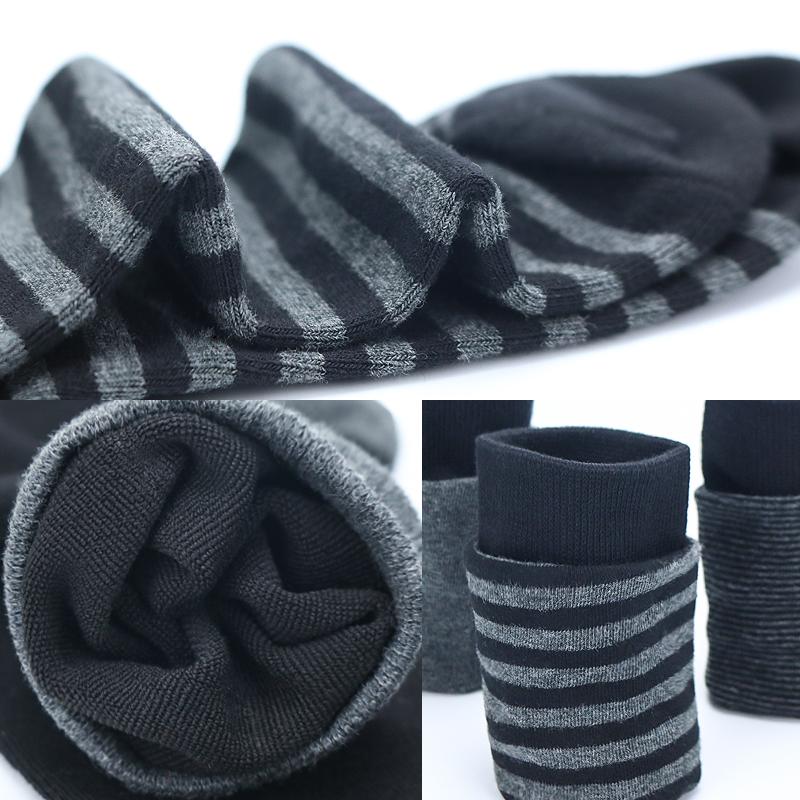 5 Paar Übergröße Mode Business Herren Anzugsocken Hohe Qualität Streifen Schwarz Grau Reine Herren Baumwollsocken Größe EU41-48