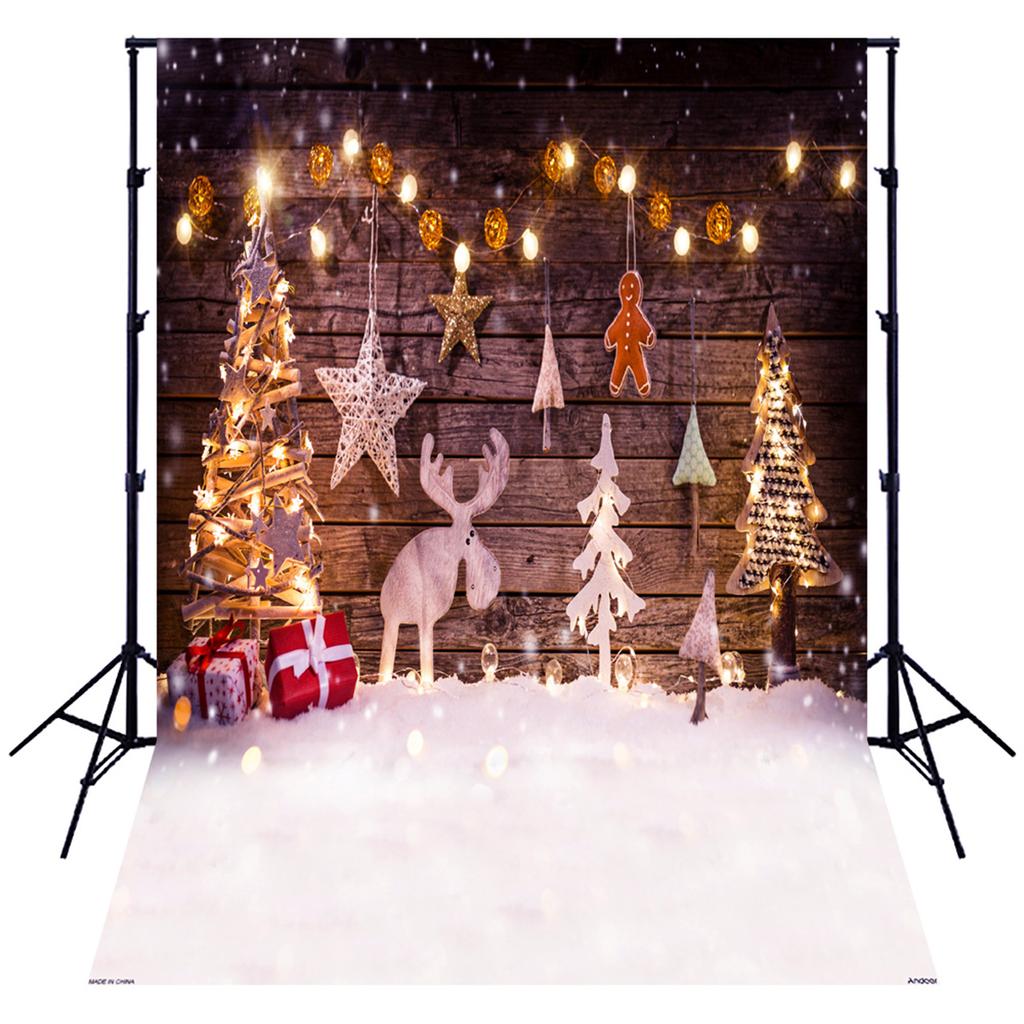 Andoer 1.5*2 Meters / 5*7 Feet Christmas Holiday Theme Background Photo Studio Props Foldable