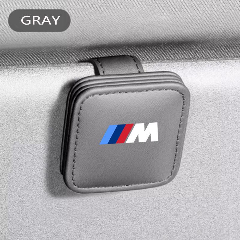 AXNX2 Slim Hidden Anti Loose Design Sunglasses Mount Clip Car Eyeglass Holder Space Saving Glasses Card Ticket Storage For BMW M X5