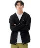 Quality Performance Flat Back Ribbed Cardigan - Black