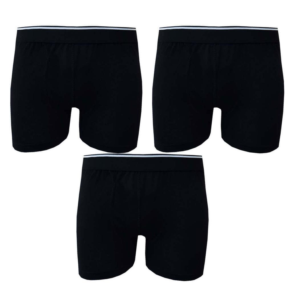 3lü Erkek Ekonomik Likralı Boxer Pamuklu Esnek Rahat Kalıp