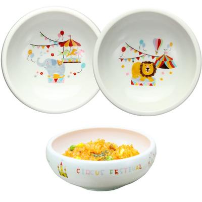 A Store Specializing In Tableware and Miscellaneous Goods Tableware 2 Pattern Set Animal Circus Easy Scooping Bowl Diameter Approximately 450ml Lion