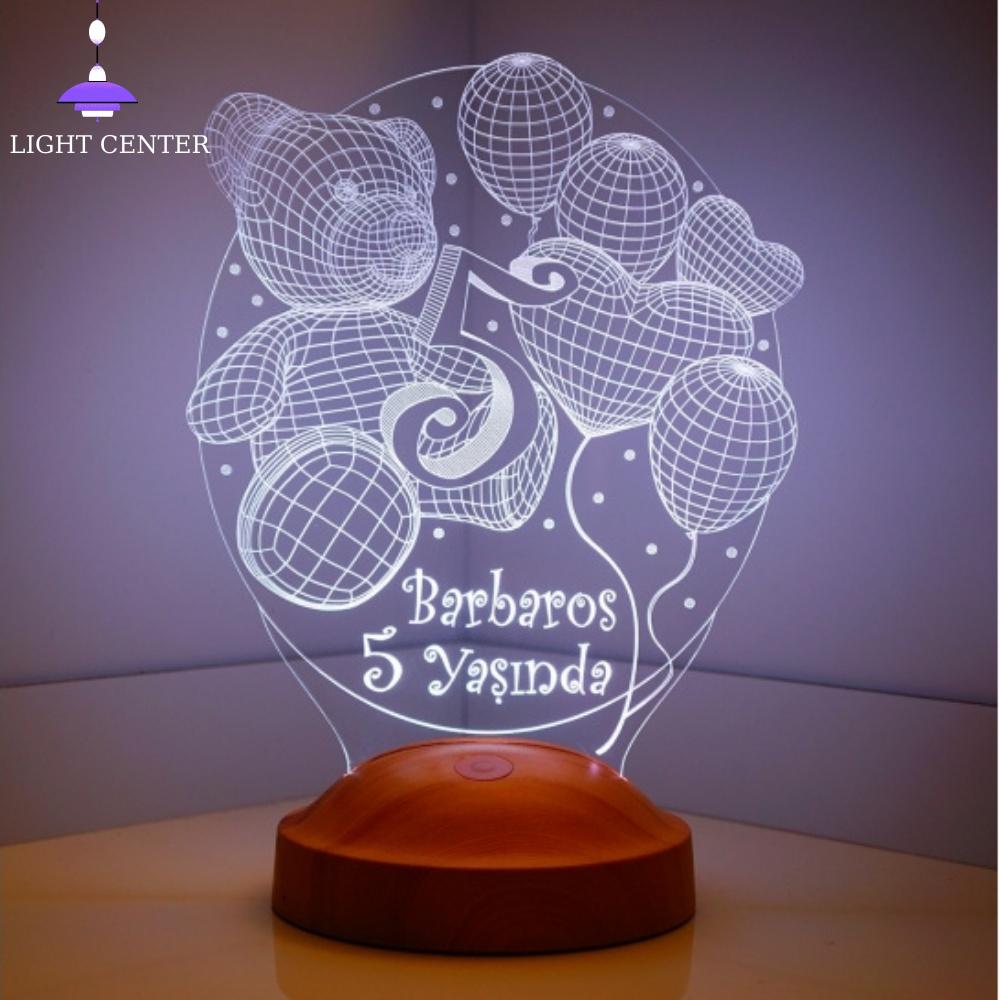 3D Customizable/ Birthday Themed Night Lamps Kids Aesthetic Room Decor Friendship Lamp Desk Decor Gift Box