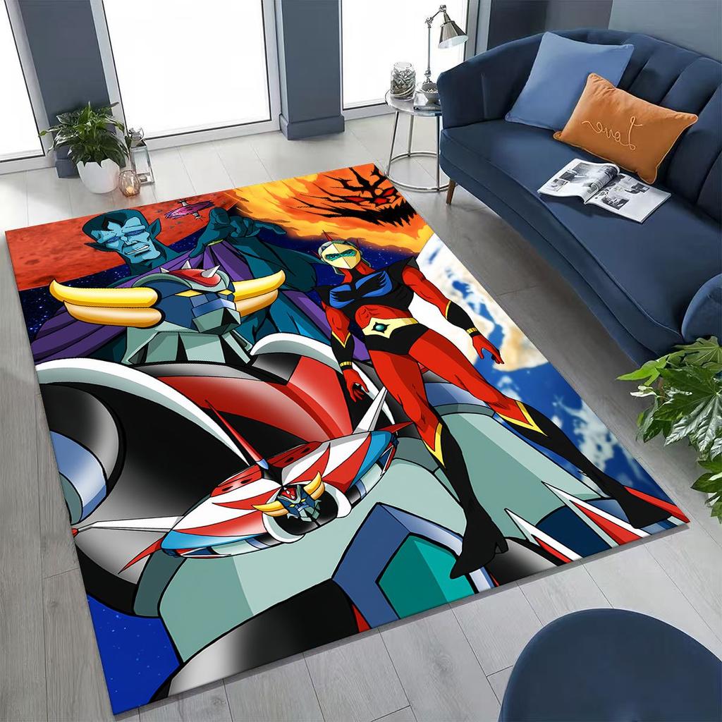 2026 New UFO Robot Grendizer U Cartoon Rug for Bedroom Living Room Sofa Home Doormat Decor,Large Kids Play Non-slip Floor Mat