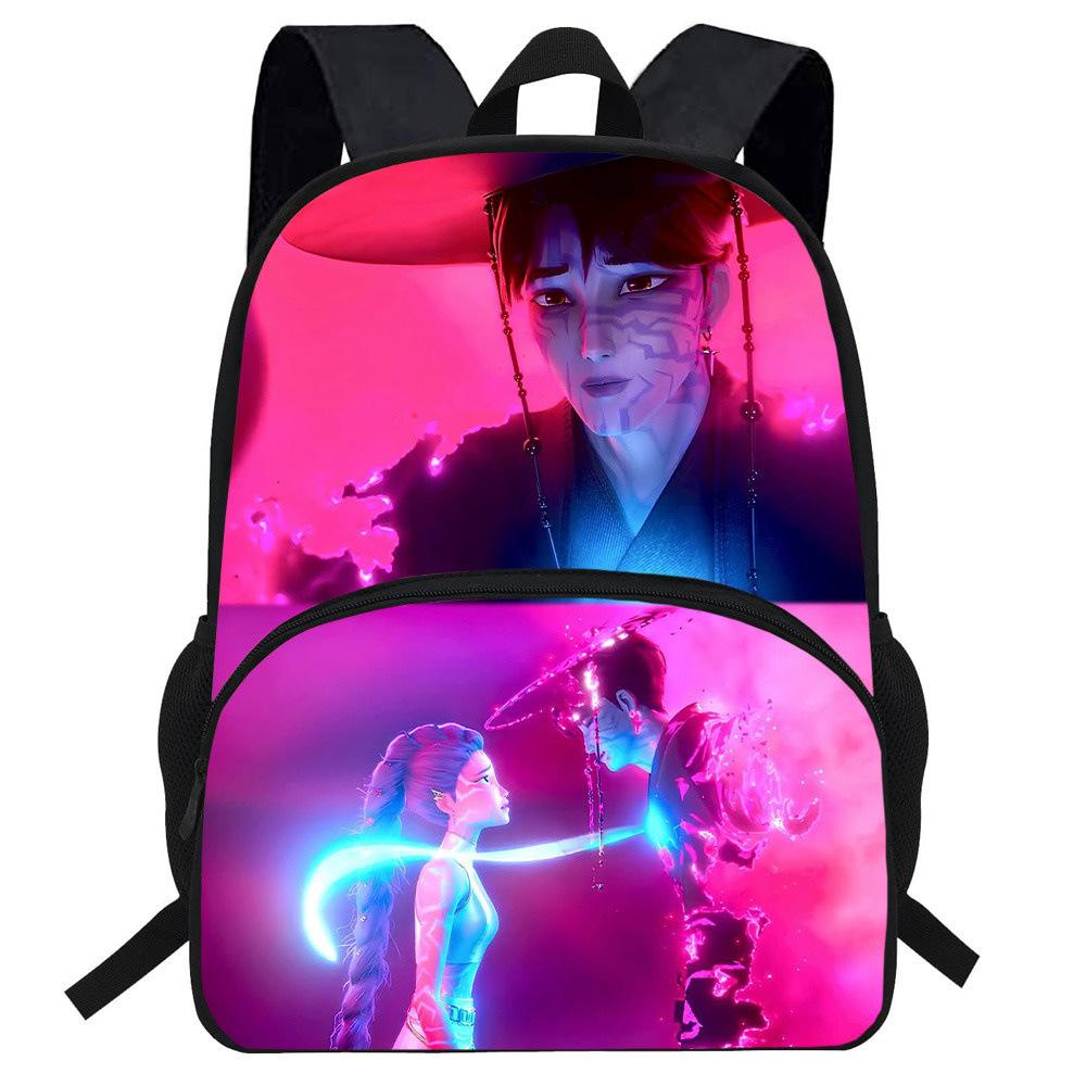 Anime Witch Hunter Group Men'S And Women'S Backpacks, Elementary School Students' Backpacks, Large-Capacity Printed Casual Backpacks