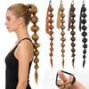 Extended Length Bubble Ponytail Extensions Fluffy Texture Bubble Style Synthetic Hair Extensions Voluminous Look
