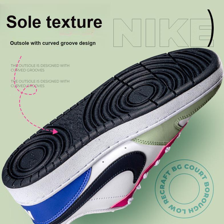 Nike Court Borough Low Recraft GS Honingdauw Roze Ultramarijn Kinder Sneakers Multi-Kleur Wit Felroze DV5456-108