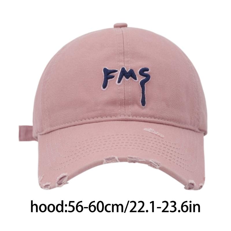 Embroidery Letter Baseball Hat for Girl Adjust Sports Hat Elegant Sun Hat Open Top Hat Women Vacation Hat Headwear