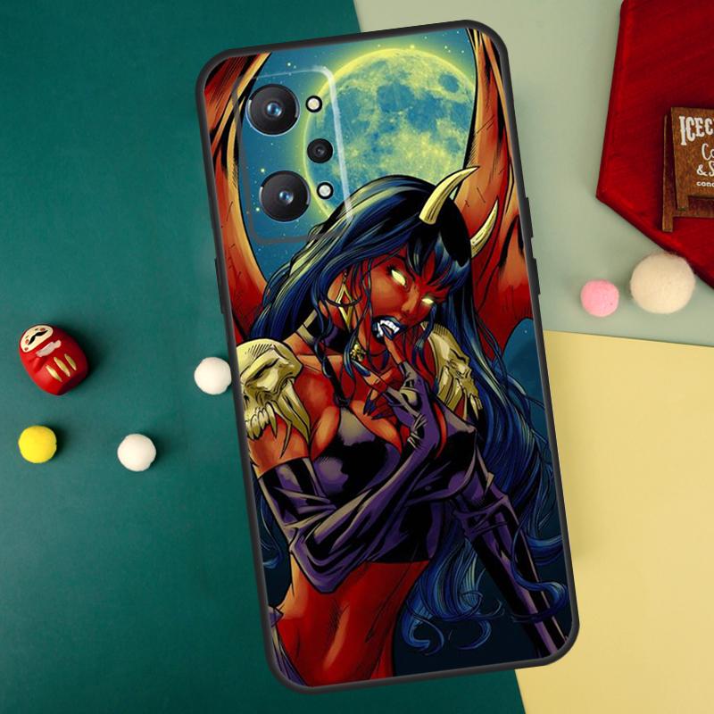Devil Woman For Realme GT7 Pro 15 13 10 11 12 14 Pro Plus C55 C71 C75 C67 C63 C61 C53 C35 C65 GT6 Case