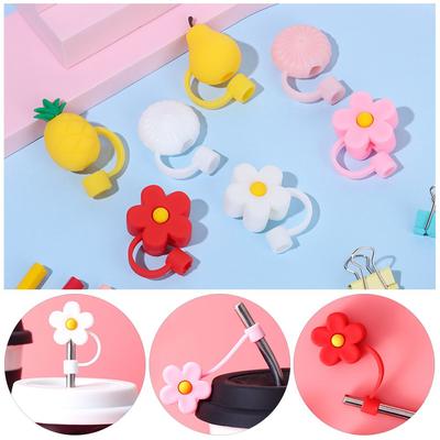 Reusable Splash Proof Silicone Straw Plug Cup Accessories Drinking Dust Cap Straw Tips Cover