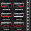 Truck Tailgate Light Bar, LED Single Row Tailgate Light Strip with Red Running Brake Lights Turn Signal White Reverse Light, IP67 Waterproof Light