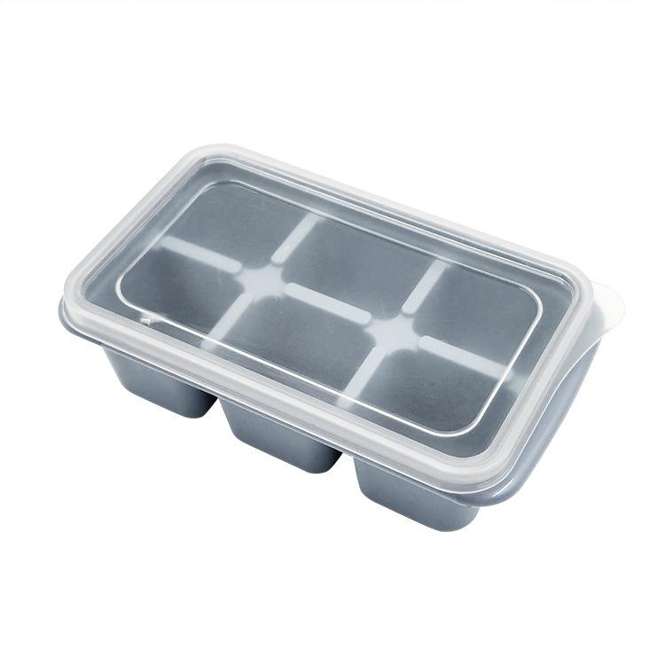 6 Ice Cube Mold Home Ice Tray Ice Box 6 Ice Cube Mold with Lid Refrigerator Homemade Ice Box