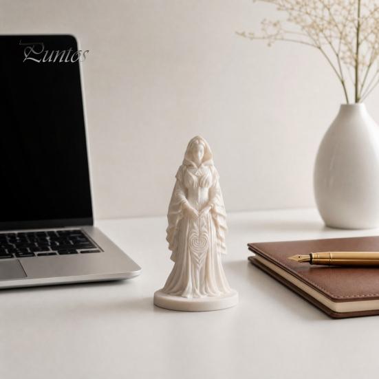 Like-minded Friend Gifts 3D Printed Witch Statue, European Style Mysterious Figurine with Fine Gothic Desk Accessory Texture & Stable Base,