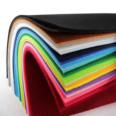 FISHWAVES 3mm Thick Solid Color Nonwoven Felt Fabric Polyester Cloth For Sewing Quilting DIY Handmade Packs Dolls Craft Material