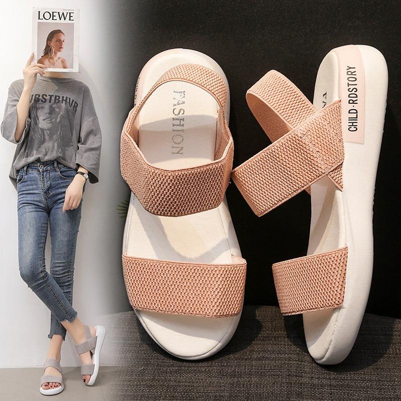 Women S Korean Style Flat Sport Sandals Roman Beach Shoes Summer