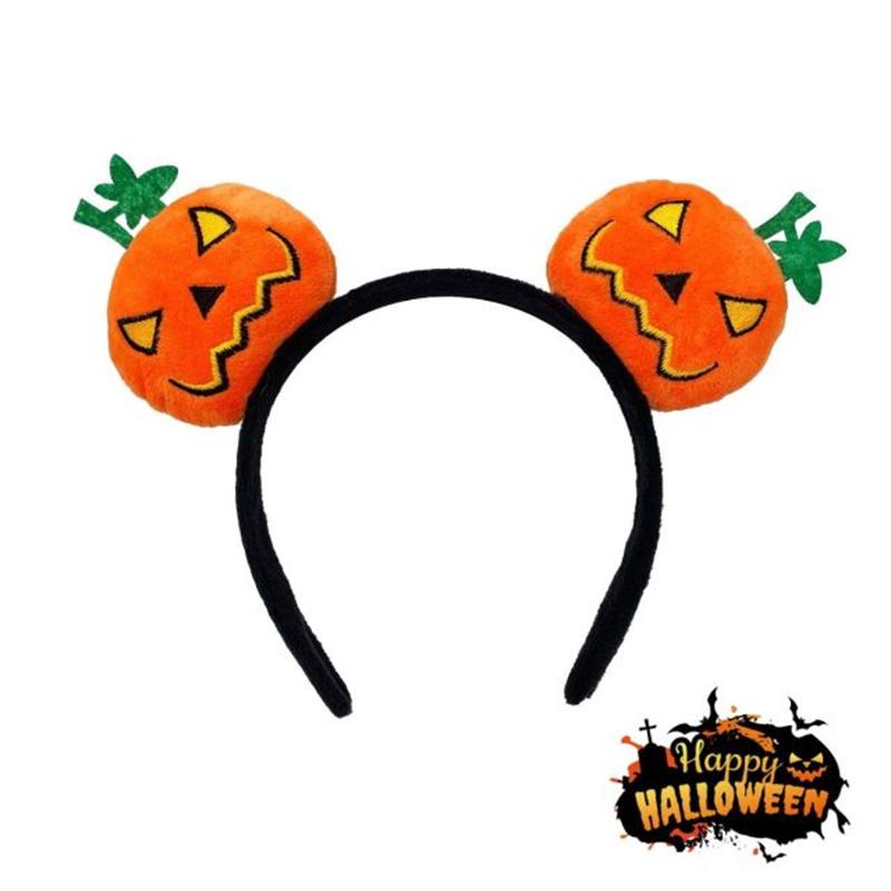 

4styles Halloween Pumpkin Headband Cute Cartoon Hair Band Hairstyling Accessories Holiday Party Costume Props Gifts