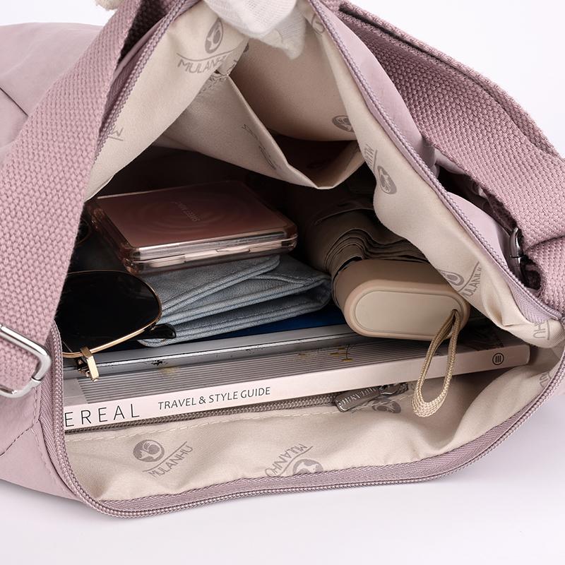 Women's Large Capacity Shoulder Bag Lightweight Crossbody Bag Multi-Back Backpack