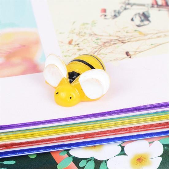 10Pcs Bee Shape Animals Mini Resin Decor Bright Color DIY Cartoon Exquisite Animals Miniature Crafts Accessories