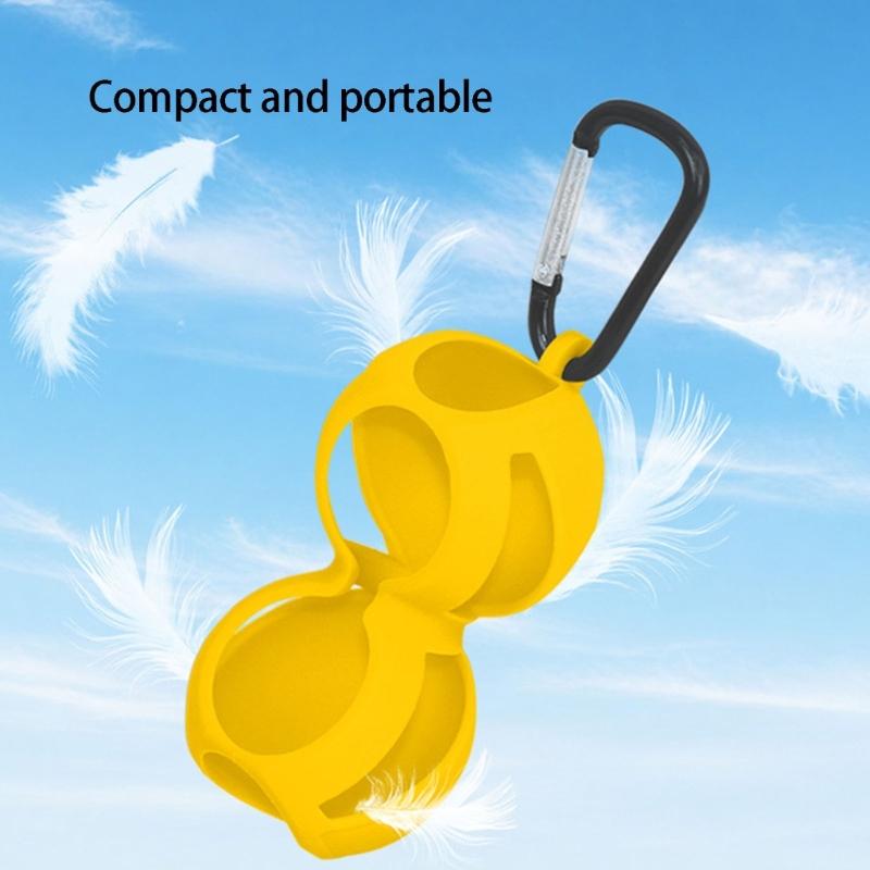 Golf Ball and Accessories Organiser Bag Waterproof Silicone Golf Ball Holder With Carabiner Clip For Outdoor Sports