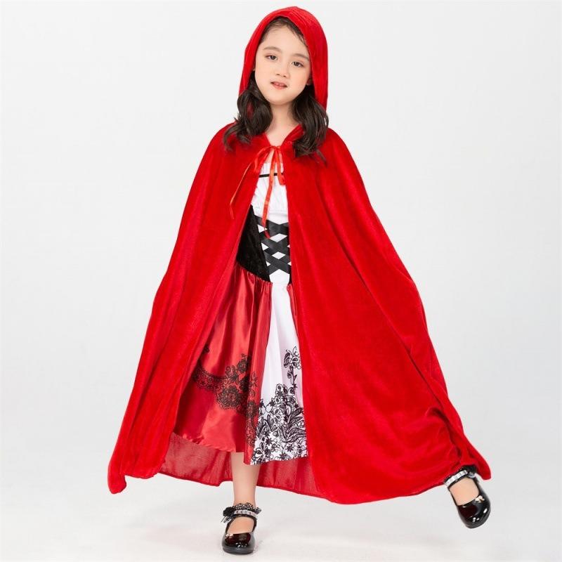 Halloween Costume Little Red Riding Hood Costume Big Grey Girl Stage Costume Girls Cloak Cloak Cloak