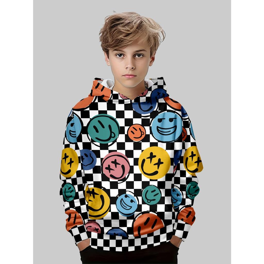 Children's Outdoor Fashionable Hoodie Autumn and Winter New Hooded Men's and Women's Casual Pullover