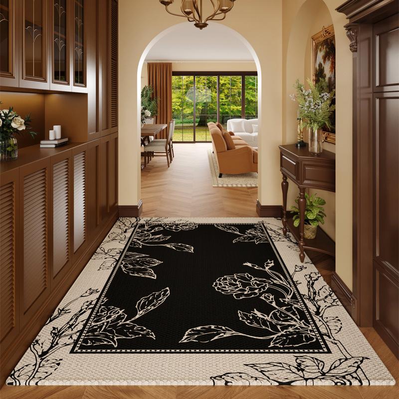 Premium entry door location can be cut at the door, entry carpet non-slip foot mat, household living room door mat retro leave-in