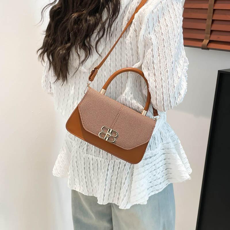 Summer New Retro Light Luxury Portable Small Square Bag Temperament Beautiful Niche Design Simple Shoulder Messenger Bag
