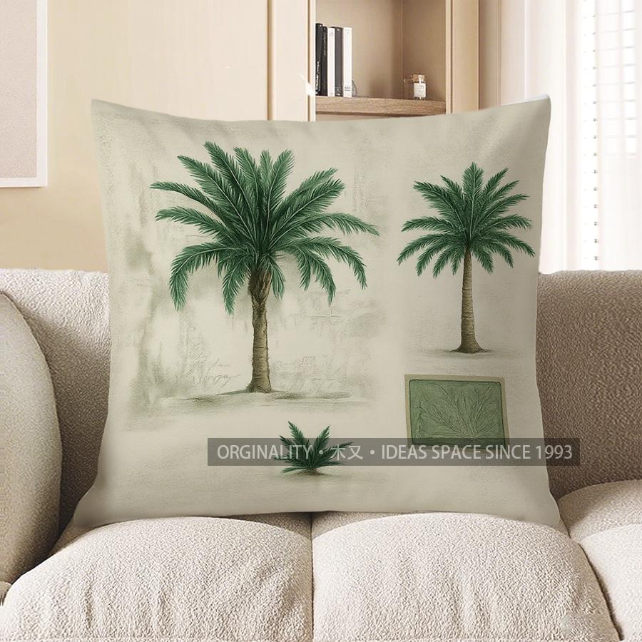 

Home Decor Exotic Green Plant Pattern Throw Pillow Pattern Cushion Cover Suitable for Sofa Bedroom Car Pillow Cover 40x40cm