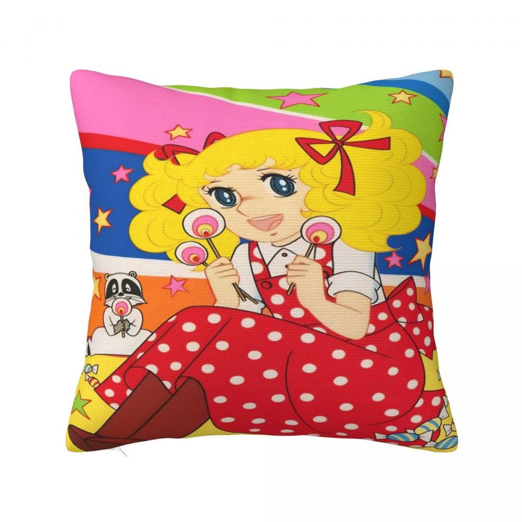 Candy Candy Manga Pillow Cover Soft Pillow Case Cushion Cover Cute Funny Graphic Pillowcases For Sofa Home Decoration