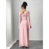 Europe, America 2026 summer new asymmetrical neckline long sleeve elegant fashion temperament dress women
