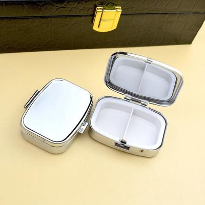 Tragbare Metall-Tablettenbox Auslaufsicher Kompakter Pillenorganizer Runde Ohrringbox Reise