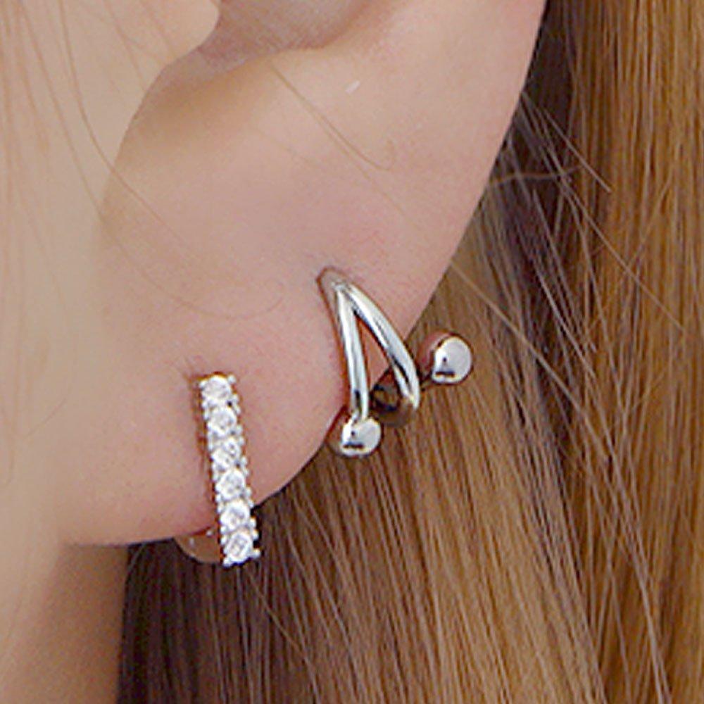 (1+1) Mode Barbell Piercing En Sida Rea