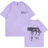 Funny Wolf Anatomy Graphic T-shirt Unisex Women Casual Oversized Short Sleeve T Shirts Unisex's Vintage Cotton T-shirts Unisex Streetwear