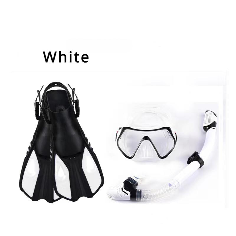 

Спортивная маска для дайвинга на открытом воздухе, регулируемые ласты для сноркелинга, набор из трех предметов, набор из трех предметов для подводного плавания, очки для дайвинга L/XL