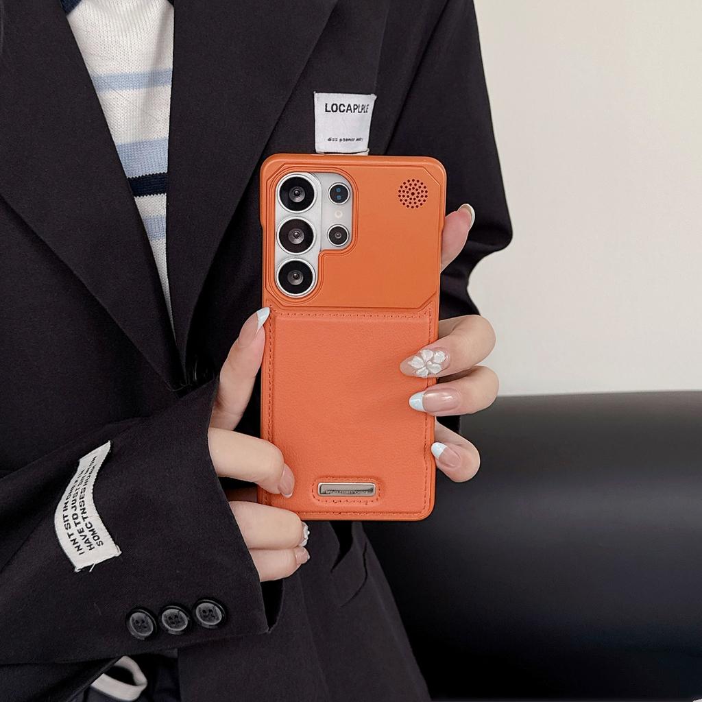 Leather Shockproof Magnetic Phone Case for For Samsung S25 S23 S22 Ultra S24 Plus Frameless for Wireless Charge Cover