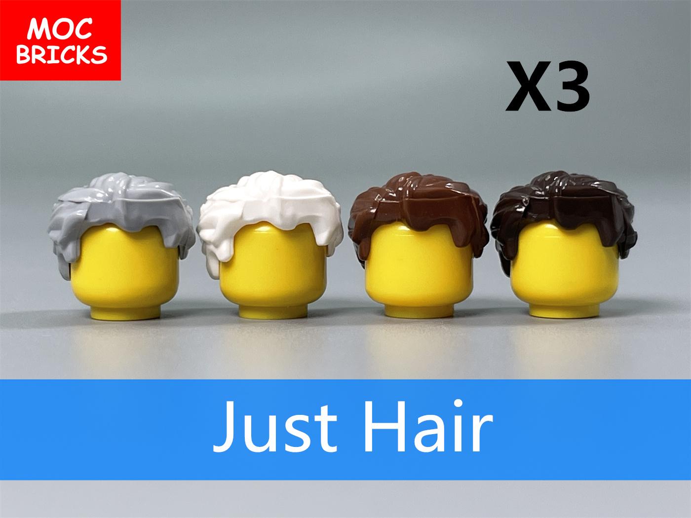 

12pcs MOC Bricks Male Hairs V-Shaped Widow s Peak For 4cm Figures Assembled Particles Constructing Blocks Accessories Children Playthings