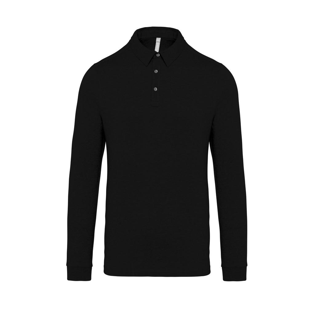 Kariban Mens Jersey Knit Long Sleeve Polo Shirt