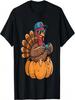 Thanksgiving Gamer Turkey Funny Video Games Boys Teens Kids T-Shirt