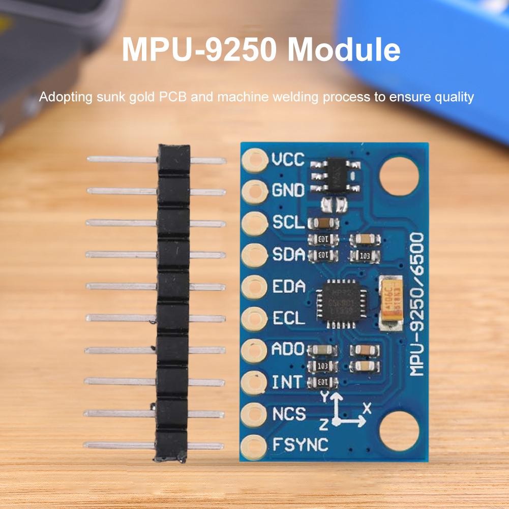 GY-9250 MPU9250 9-axis/9-axis Attitude Sensory Module IIC/SPI Gyro+Accelerator+Magnetometer Sensing Device 3-5V Power