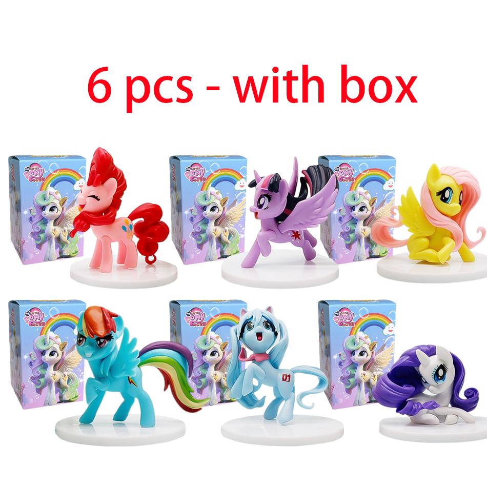 Model My Little Ponies Figures Action Figures Toy Cartoon Anime Pinkie/Fluttershy/Twilight Sparkle Doll Decoration Gift