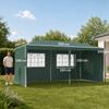 6X3 M Party Tent Gazebo Marquee Outdoor Patio Canopy Shelter With Windows And Side Panels Green